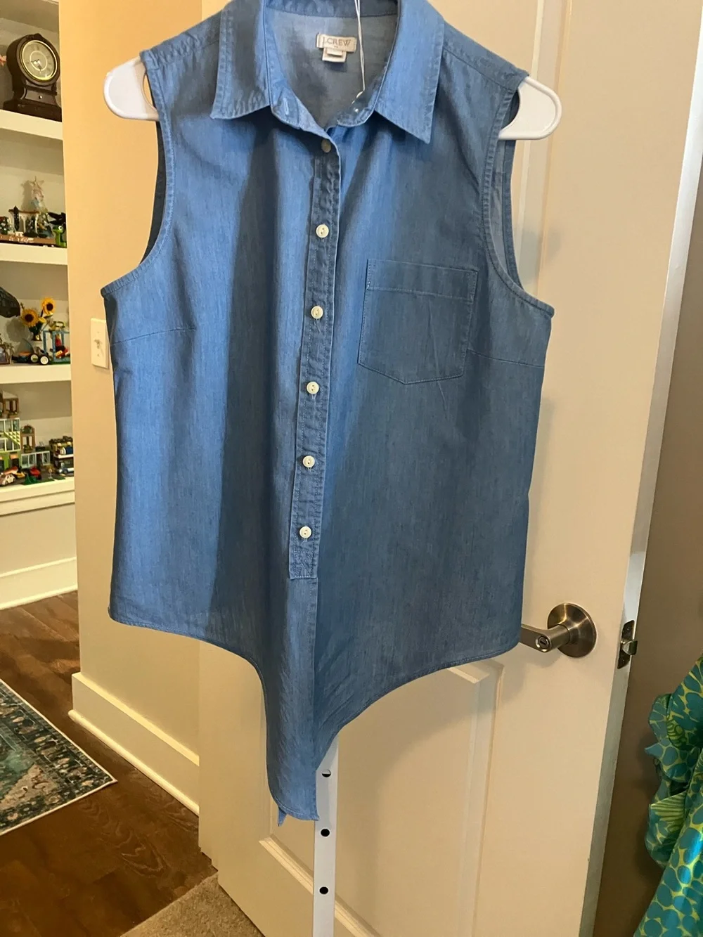 J. Crew sleeveless chambray